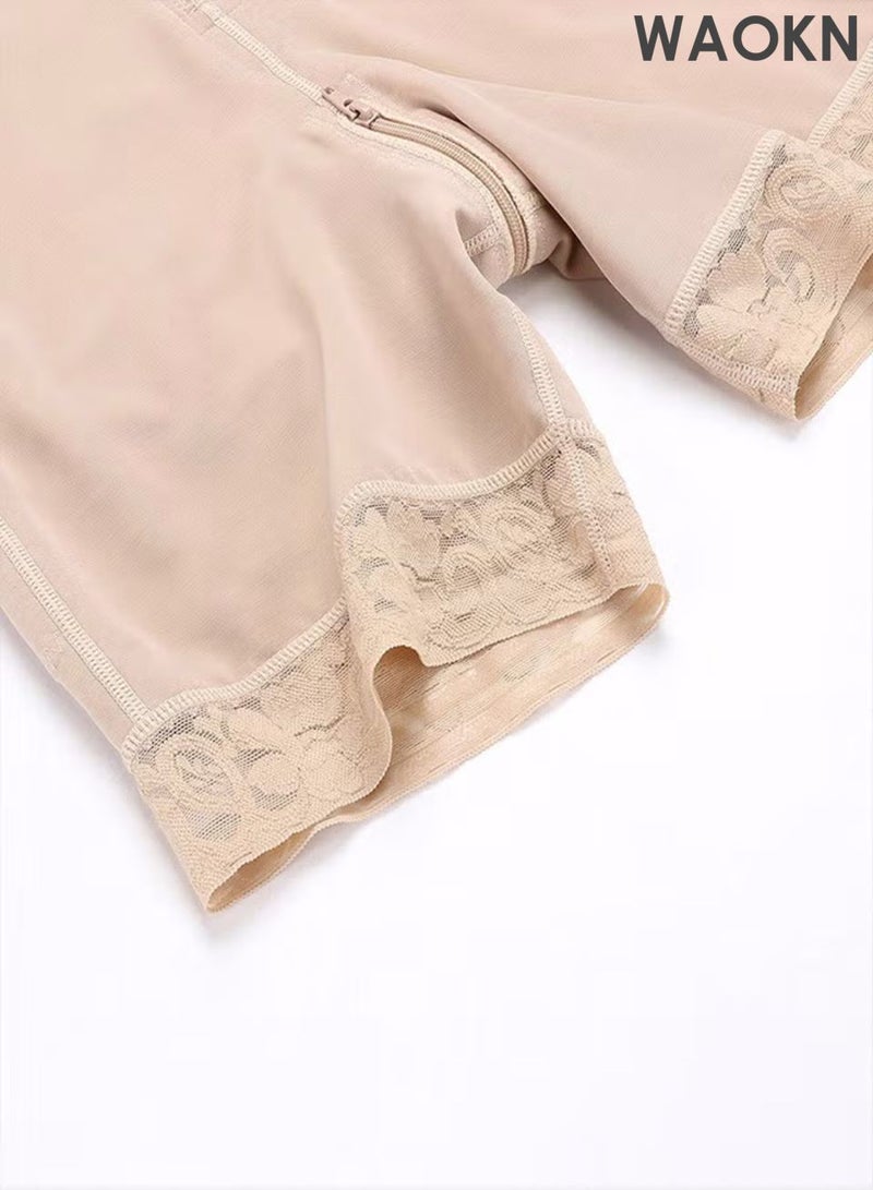 WAOKN Women's waist cinching and hip lifting pants body shaping bodysuit, high waisted chest shaping one-piece bodysuit, full body daily lifting corset, chest circumference waist training bodysuit, with zipper - Image 2