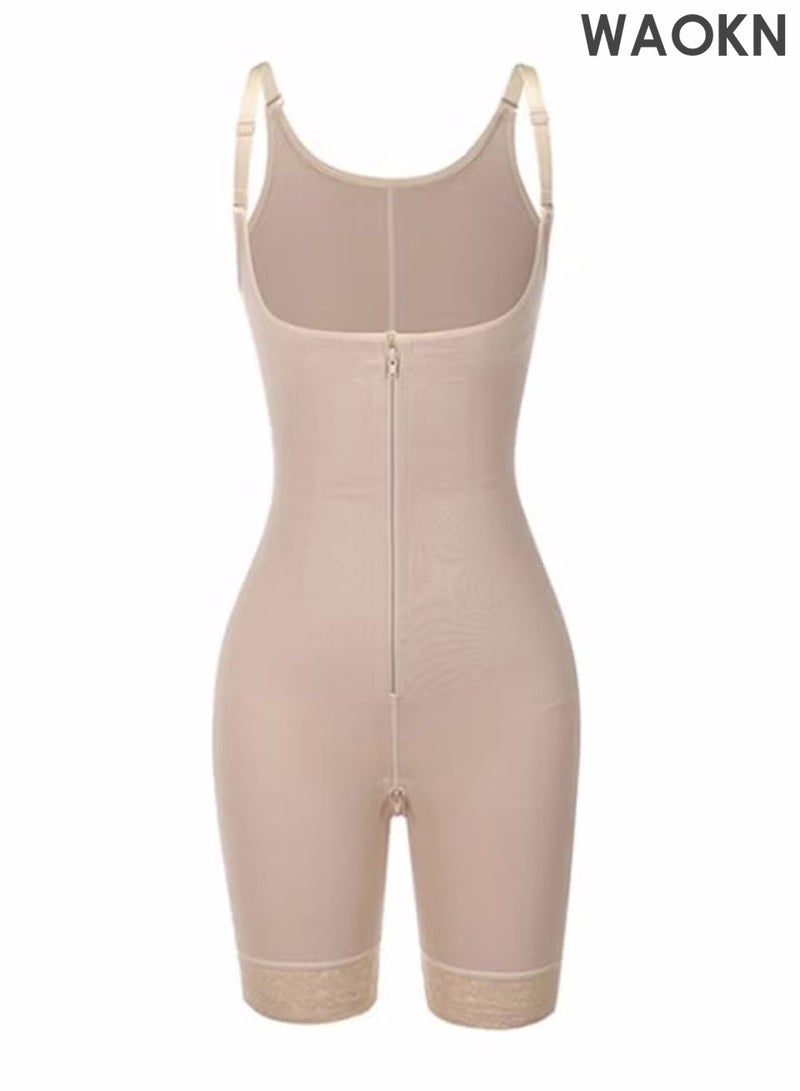 WAOKN Women's waist cinching and hip lifting pants body shaping bodysuit, high waisted chest shaping one-piece bodysuit, full body daily lifting corset, chest circumference waist training bodysuit, with zipper - Image 1