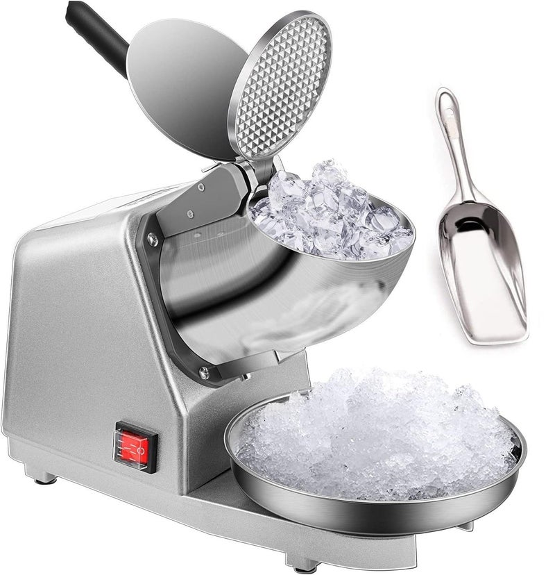 Darkness DARKNESS Gola Making Machine Electric Ice Crusher Machine and Ice Scoop with Dual Blades Snow Cone Maker Stainless Steel Shaved Ice Machine Ice Crushers Use in Homes Cafes Hotel Restaurants  - Image 1