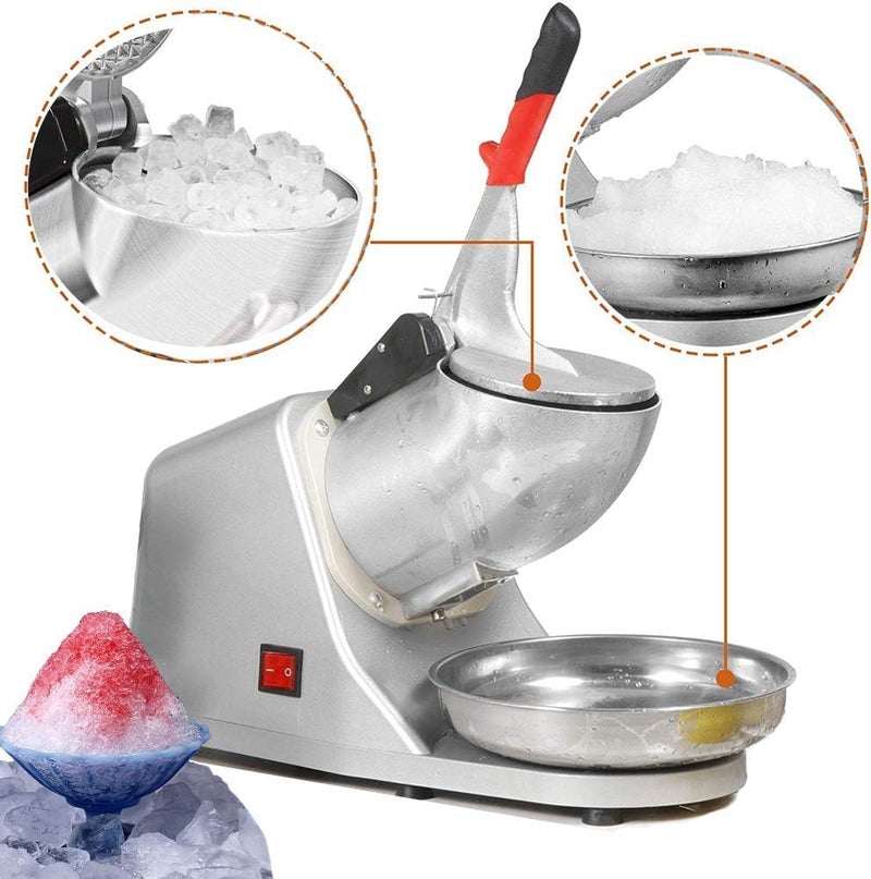 Darkness DARKNESS Gola Making Machine Electric Ice Crusher Machine and Ice Scoop with Dual Blades Snow Cone Maker Stainless Steel Shaved Ice Machine Ice Crushers Use in Homes Cafes Hotel Restaurants  - Image 2