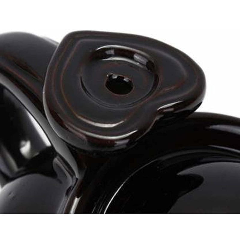 ascension Resin Tea Kettle and Cup Design Burner Smoke Backflow Holder Decorative Showpiece with 10 Scented Incenses Black - Image 5