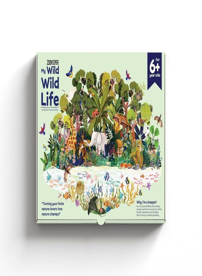 Zookeeper My Wild Wild Life Activity Box- Fun Learning Kit with 4 Nature + Travel Journals, 4 Badges, 4Sticker Sheet, Gift for Boys & Girls Ages, 6+ - Image 1