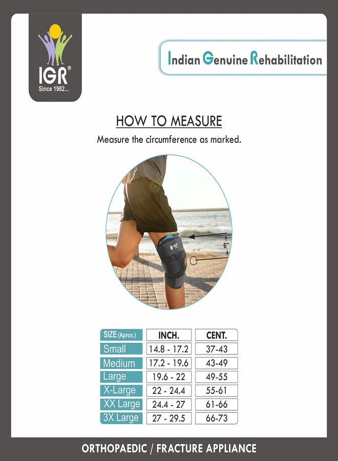 IGR دعامة مفصلية للركبة مفتوحة الرضفة | دعامة مفصلية للركبة | دعم الركبة لتخفيف الألم، مناسب للرياضة، كرة القدم، الكريكيت، المشي والتمارين الرياضية | مقاس كبير جدًا (75-85 كجم) - Image 5