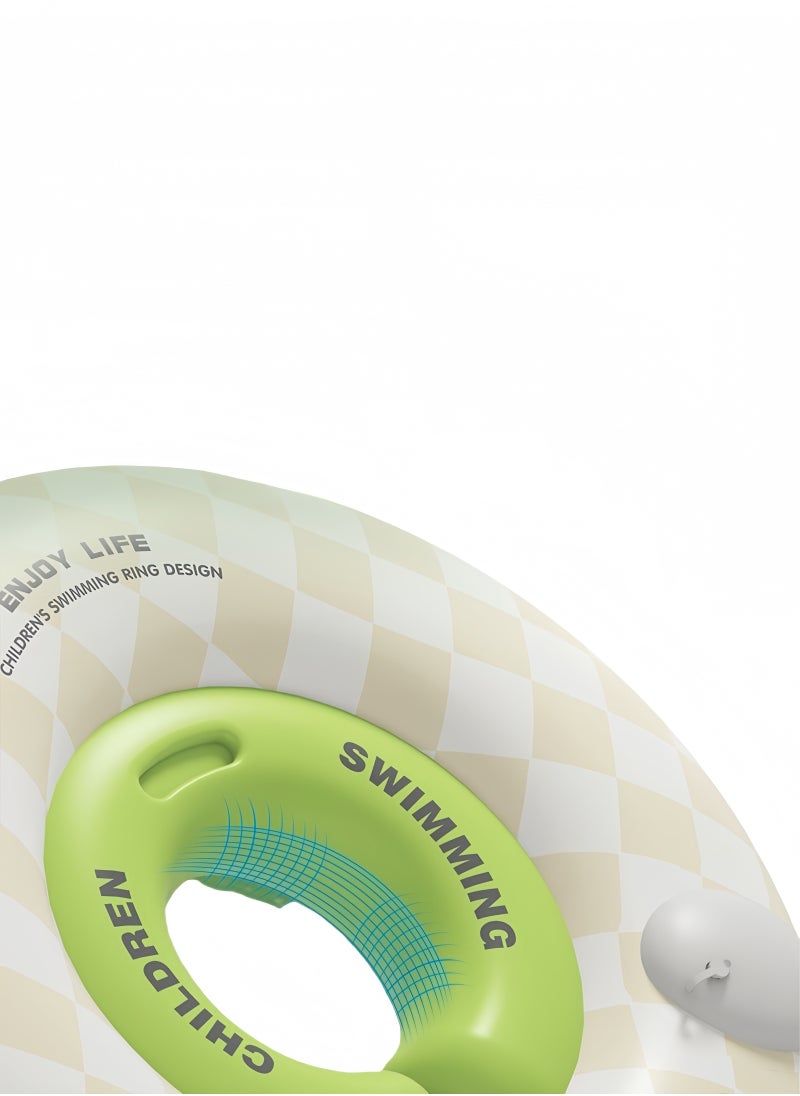 ENJOY LIFE Suitable for 0-8 months old baby neck swimming ring, no need for air pump, push-type inflatable swimming ring green  - Image 4