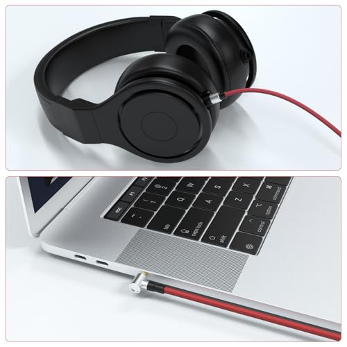 Learsoon Replacement Audio Aux Auxiliary Extension Cable Compatible with Beats by Dr Dre Solo Studio Pro Detox Edition Headphones (Red) - Image 4
