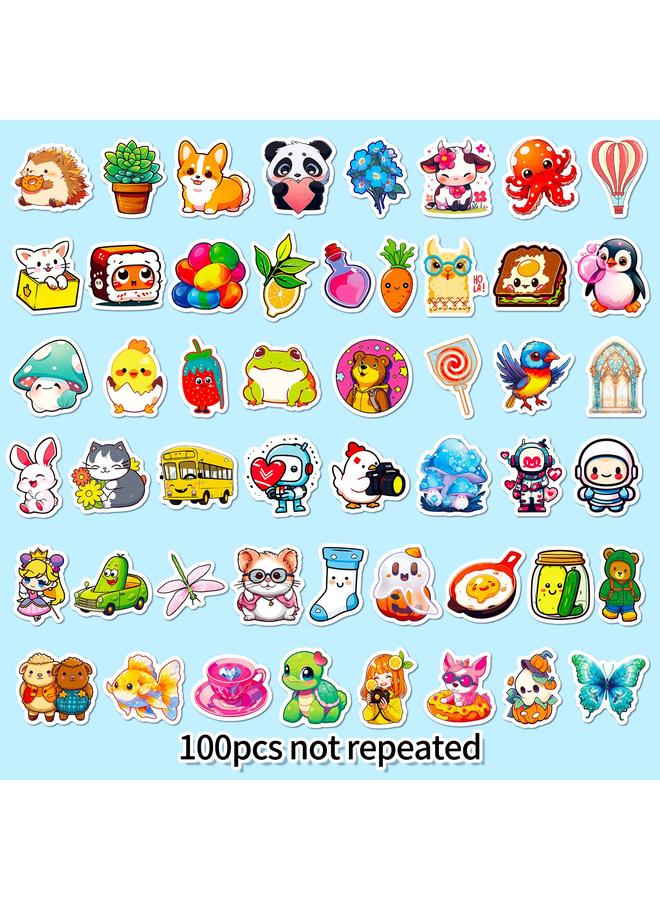Bluejw 100 Small Size 4cm Cute Graffiti Hand Account Material Stickers Water Cup Notes Luggage Decoration Waterproof Stickers - Image 4