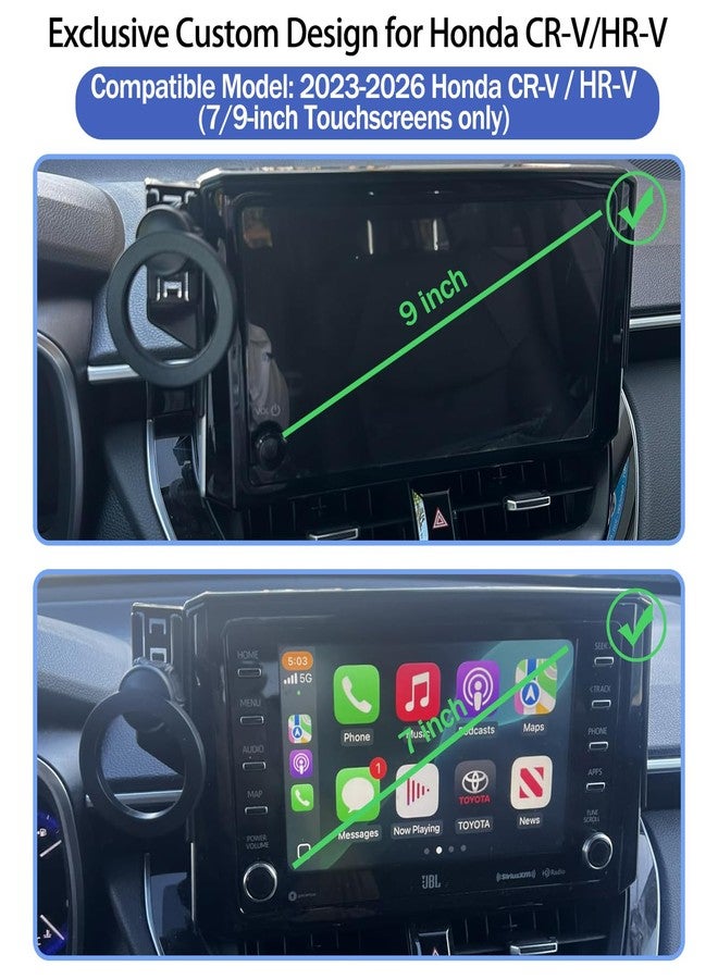 Hesanzol Car Phone Holder for 2026 2025 2024 2023 Honda HR-V/2026 2025 2024 2023 Honda CR-V 7/9-inch Screen, Cell Phone Mount Compatible with MagSafe - Image 3