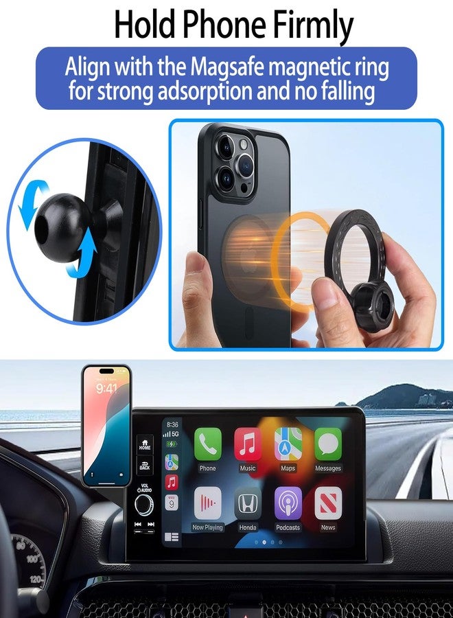 Hesanzol Car Phone Holder for 2026 2025 2024 2023 Honda HR-V/2026 2025 2024 2023 Honda CR-V 7/9-inch Screen, Cell Phone Mount Compatible with MagSafe - Image 4