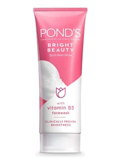 Pond's POND's Bright Beauty Anti-Dullness & Brightening Facewash With Niacinamide | For Glass-Skin Like Shine And With 4X Visibly Brighter Skin, 100Gm  - Image 1