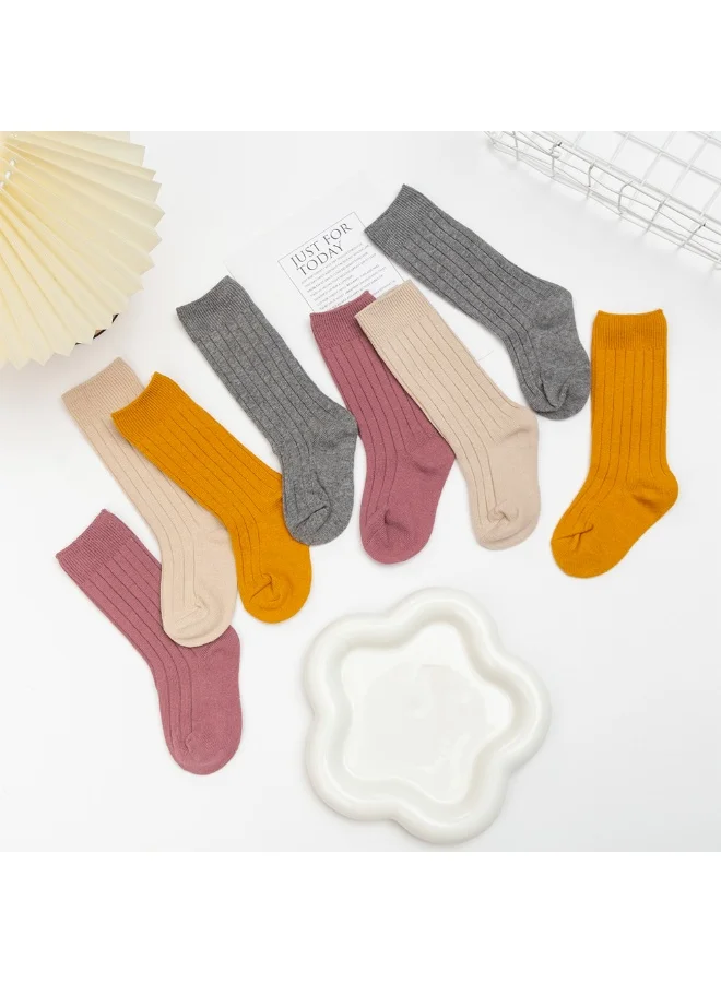 D'Daniela Mikha Socks & Ribbon Bow Set For Babies and Girls - Mustard Yellow