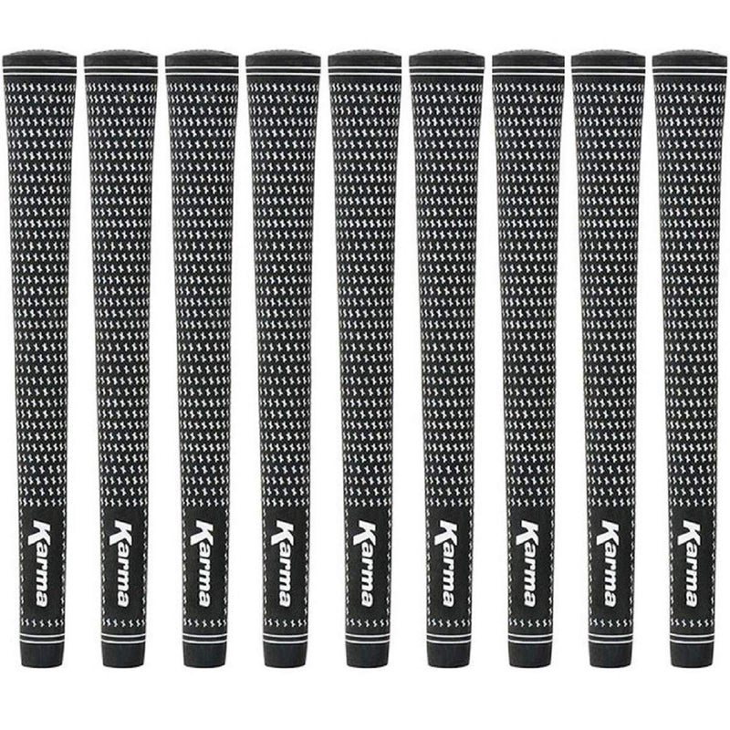 Karma Velour BlackWhite Jumbo 116 Soft Rubber Golf Grips for Men 9 Pack - Image 2