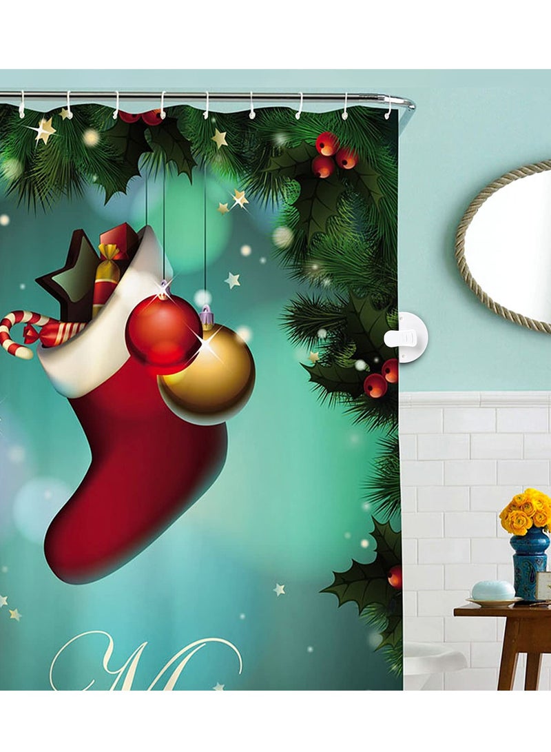 Excefore 10 Pack Shower Curtain Clips, Self Adhesive Shower Curtain Clips, Self Adhesive Shower Curtain Weight Clip, for Shower Hanging Camper Home Decoration Indoor and Outdoor - Image 3