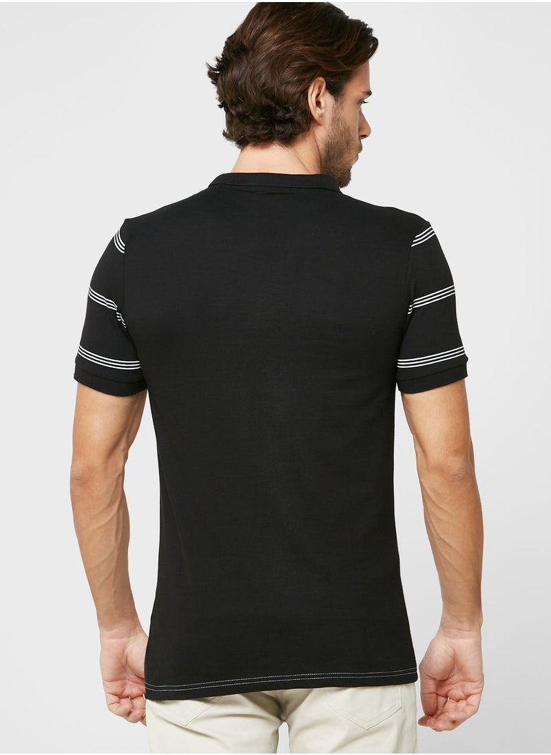 Robert Wood - Striped Polo Shirt - Image 1