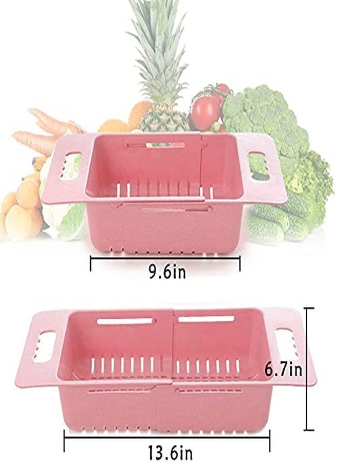 Inditradition Over The Sink Expandable Colander for Fruits, Vegetables, Dish, Utensils | 24-34 cm, Multi-Colour - Image 5