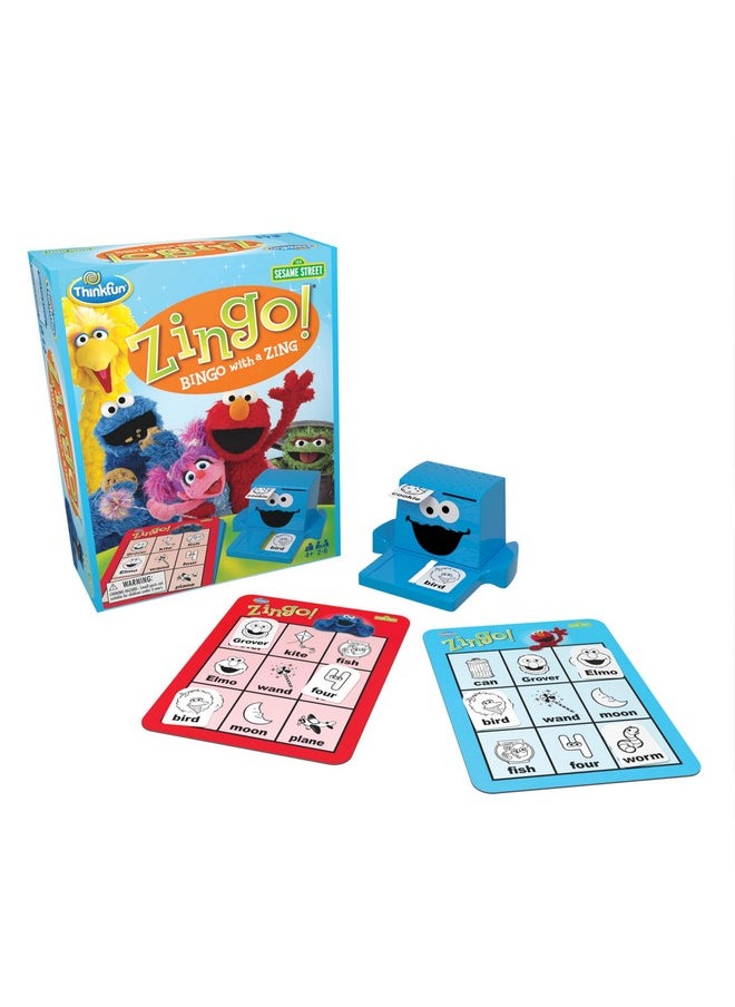 thinkfun Sesame Street Zingo! Build Language Skills With All Your Favorite Sesame Street Characters. For Ages 4+  - Image 1