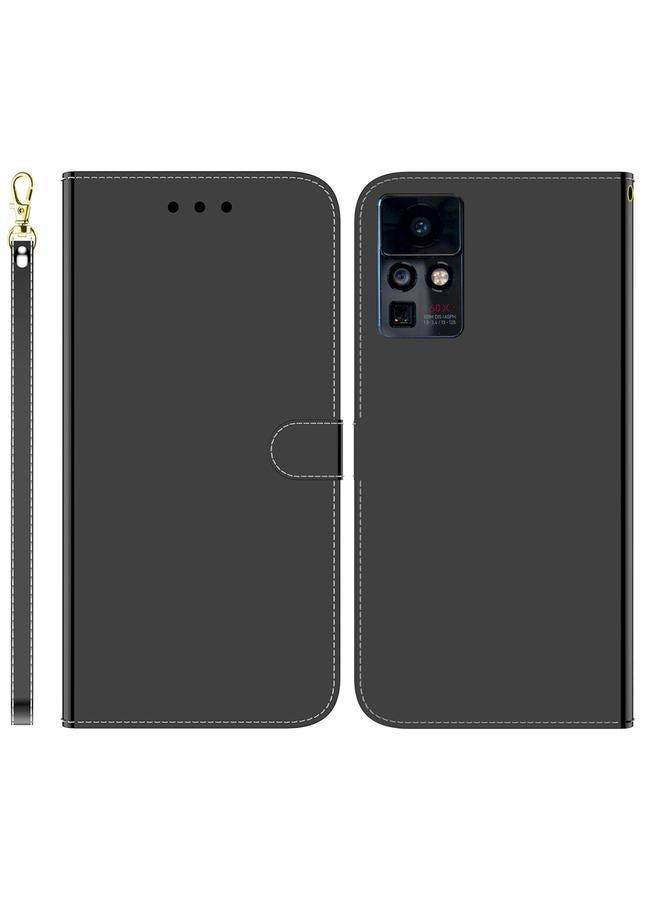 اس-توب جراب لهاتف Infinix Zero X Neo X6810 مصنوع من الجلد الصناعي بسطح مرآة أفقي قابل للطي - Image 1