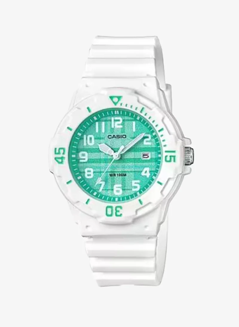 Casio Women's Analog Display Watch With White Resin Strap - LRW-200H-3C