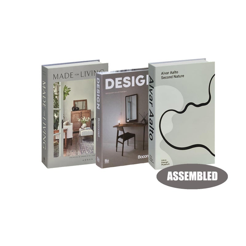 Luckam 3 Pcs Chic Faux Books for Decoration, Entryway Table Decor, Coffee Table Books Decor, Versatile Fake Books Stylish Home Decor, Preppy Aesthetic Collection for Any Occasion - Image 1