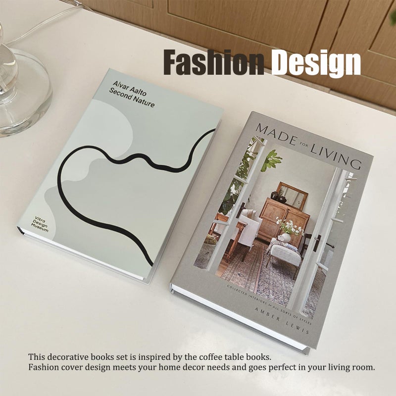 Luckam 3 Pcs Chic Faux Books for Decoration, Entryway Table Decor, Coffee Table Books Decor, Versatile Fake Books Stylish Home Decor, Preppy Aesthetic Collection for Any Occasion - Image 4