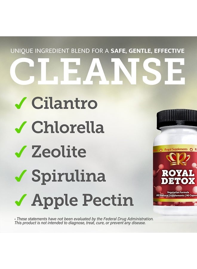 Zeo Health Royal Detox HMC | Natural Cleanse with Cilantro, Chlorella, Zeolite, Spirulina, Apple Pectin | Supports Optimal Energy, Colon Health, Positive Mood, Immune Defense & Reduced Inflammation (90 Capsules)  - Image 2