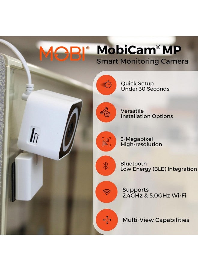MobiCam MP Smart Home/Office Camera with 3MP Resolution, 2-Way Audio, Night Vision, 30-Second Setup, Dual WiFi (2.4GHz & 5GHz), BLE Connectivity - High-Resolution IP Monitoring Camera (Model 2025) - Image 2