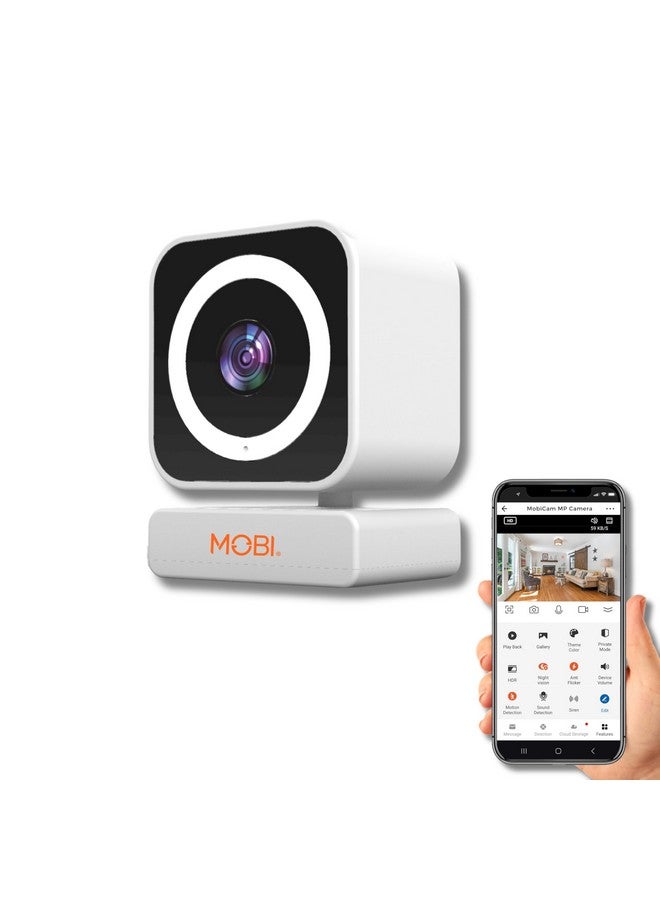 MobiCam MP Smart Home/Office Camera with 3MP Resolution, 2-Way Audio, Night Vision, 30-Second Setup, Dual WiFi (2.4GHz & 5GHz), BLE Connectivity - High-Resolution IP Monitoring Camera (Model 2025) - Image 1