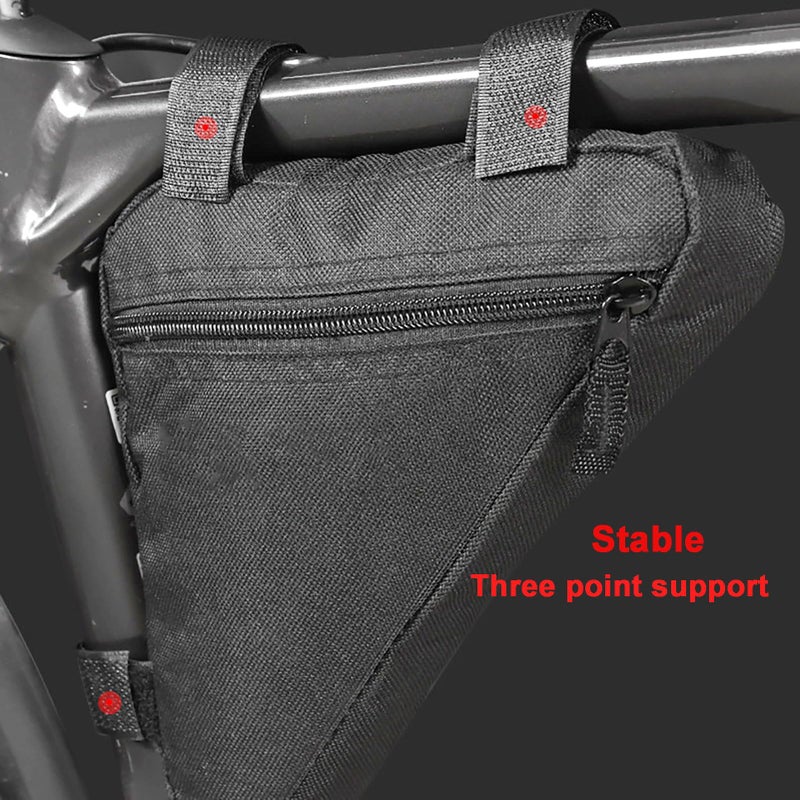 COTOUXKER Bike Frame Bag, Mountain Bike Bag for Road and Mountain Bikes Lightweight Cycling Storage Bags (Small black) - Image 3