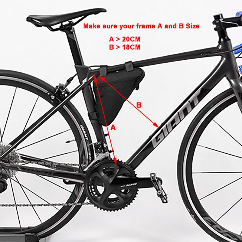 COTOUXKER Bike Frame Bag, Mountain Bike Bag for Road and Mountain Bikes Lightweight Cycling Storage Bags (Small black) - Image 4