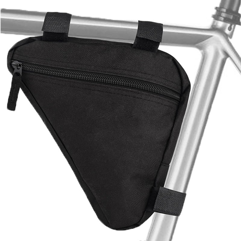 COTOUXKER Bike Frame Bag, Mountain Bike Bag for Road and Mountain Bikes Lightweight Cycling Storage Bags (Small black) - Image 1