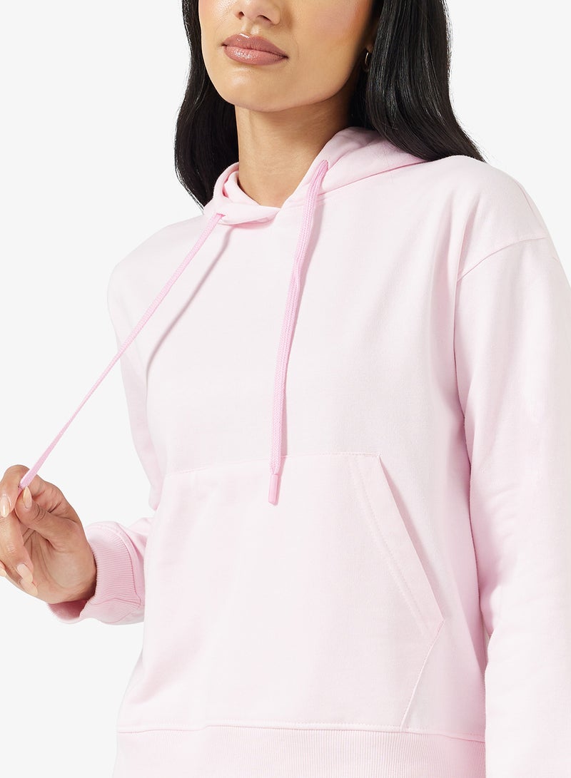 Ginger Basics Cotton Hooded Oversize Fleece Sweatshirt - Image 3