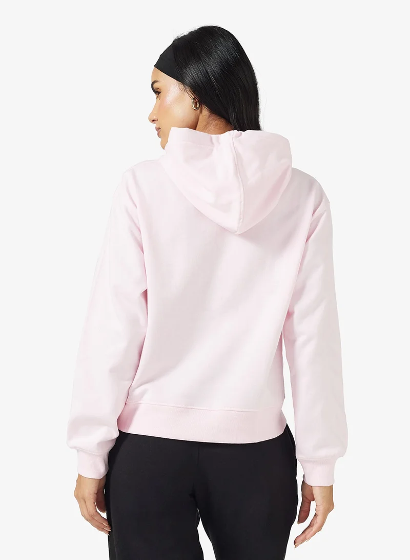 Ginger Basics Cotton Hooded Oversize Fleece Sweatshirt