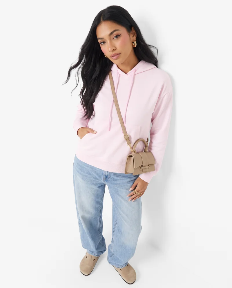 Ginger Basics  Cotton Hooded Oversize Fleece Sweatshirt for Women | Best Price UAE