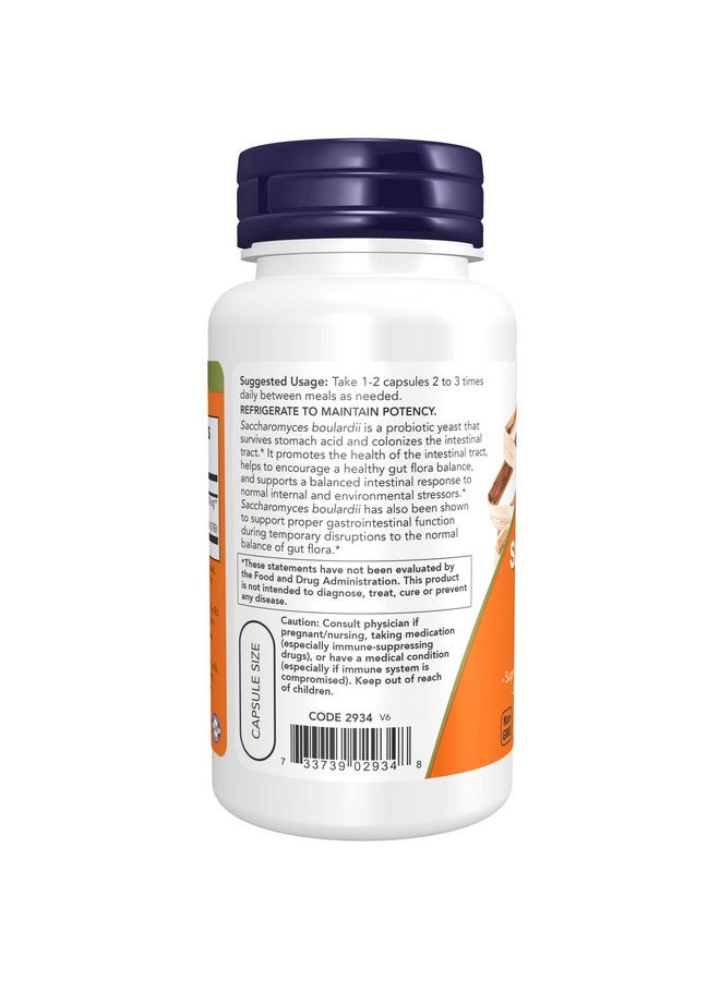now Supplements Saccharomyces Boulardii 5 Billion Cfu Probiotic 60 Veg Capsules - Image 3