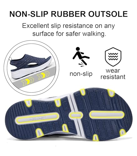 GoodValue Womens Comfortable Orthopedic Sandals Arch Support Ladies Walking Sport Athletic Sandals Open Toe Slip On Plantar Fasciitis Platform Dress Sandal 2 Inches Heel - Image 4