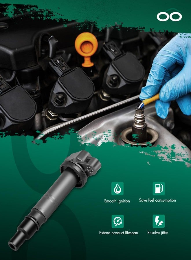 ملف إشعال SCITOO UF495 (4 قطع) لسيارات تويوتا تندرا 4.7 لتر موديل 2006، وسولارا 2.4 لتر موديل 2006-2008، وماتريكس 2.4 لتر موديل 2009-2011، وماتريكس 1.8 لتر موديل 2008، ولكزس IS F 5.0 لتر موديل 2008-2010 (610-58651 90919-02248) - Image 4