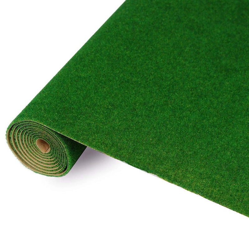 CP122 Artificial Model Grass Mat Trains Dark Green 40x100cm or 15.7â€˜â€™ x 39'' for Decoration Craft Scenery Model DIY