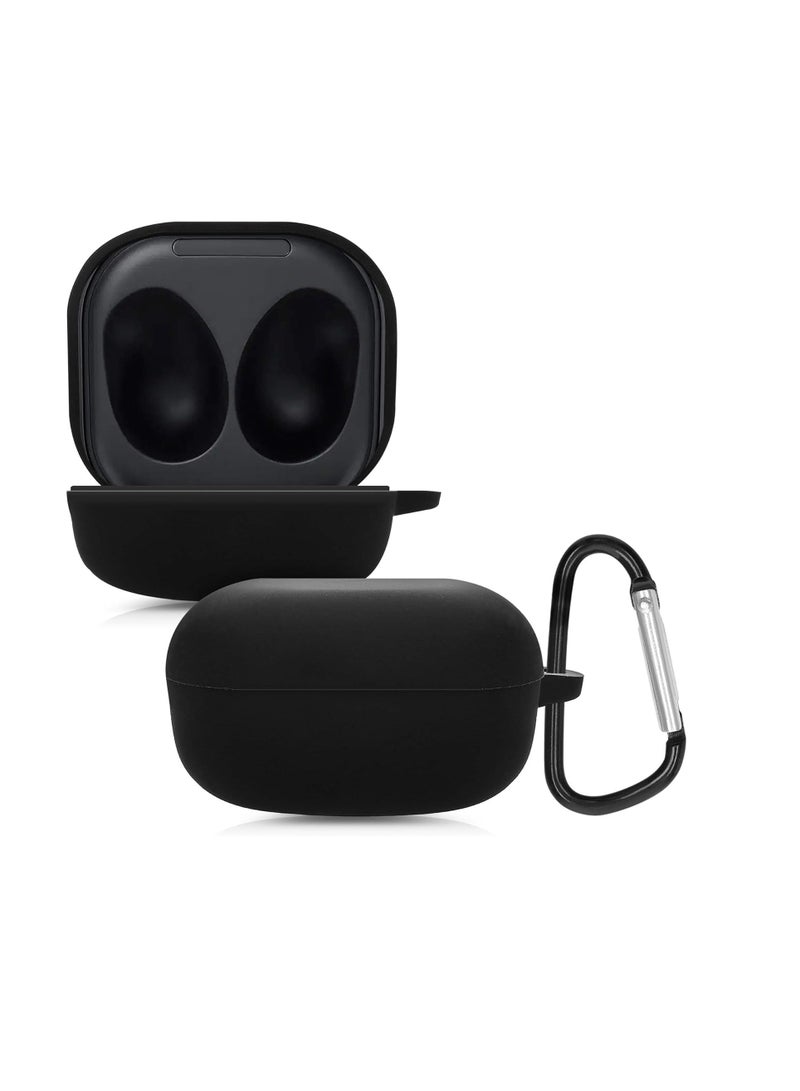 Case Compatible with Samsung Galaxy Buds 2 Pro/Buds 2 / Buds Live Case - Silicone Cover Holder for Earbuds - Black - Image 1
