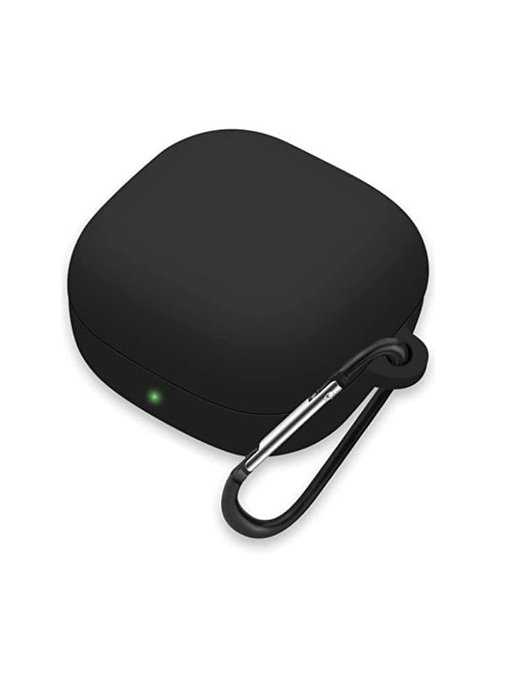 Case Compatible with Samsung Galaxy Buds 2 Pro/Buds 2 / Buds Live Case - Silicone Cover Holder for Earbuds - Black - Image 3