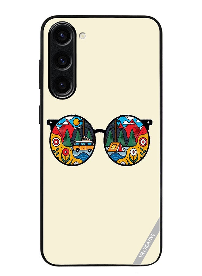 VR CREATIVE غطاء حماية لهاتف سامسونج جالكسي S23 بتصميم زجاجي متعدد الألوان - Image 1