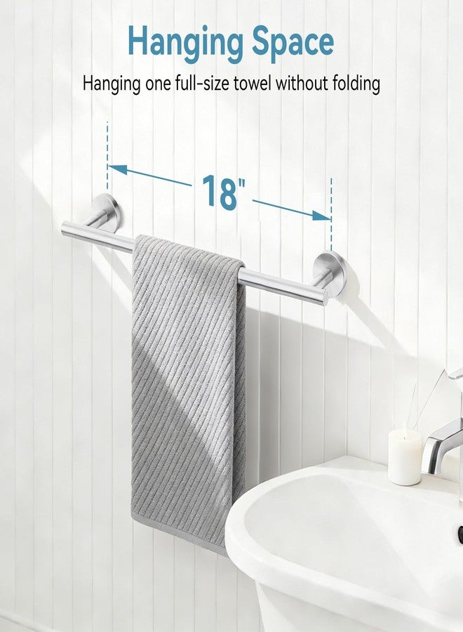 IOQ Brushed Nickel Towel Bar, 18 Inch Towel Rack for Bathroom Wall-Mounted, SUS304 Stainless Steel, Total Length 20 Inch - Image 5