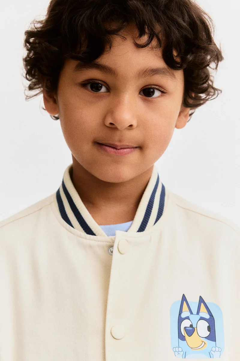 H&M Print-motif twill baseball jacket