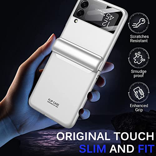 Kapa Ultra Thin Back Cover for Galaxy Z Flip4 / Z Flip 4,Magnetic Hinge Protection and Inbuilt Glass Window Protection, White - Image 5