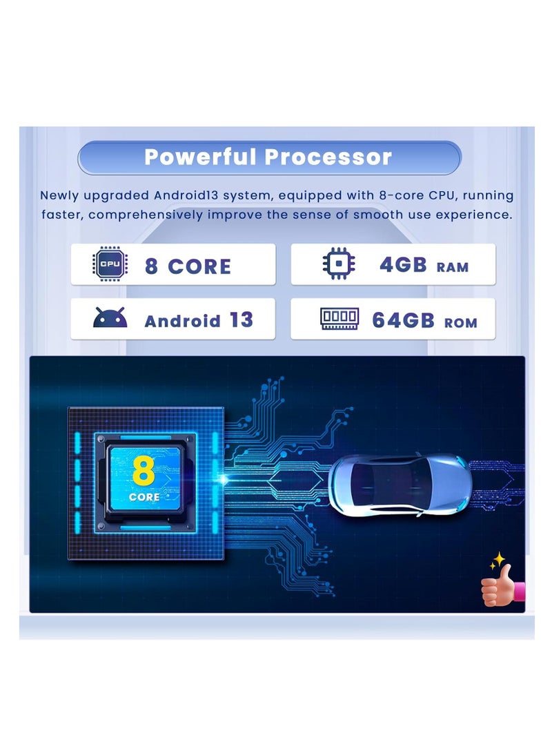 [4+64G] Android Car Stereo for Hyundai Accent Verna Solaris 2010-2016, 9" IPS Touch Screen Radio with Wireless Carplay & Android Auto, GPS Navigation, WiFi, Backup Camera, Bluetooth, DSP, FM, 59UI - Image 5