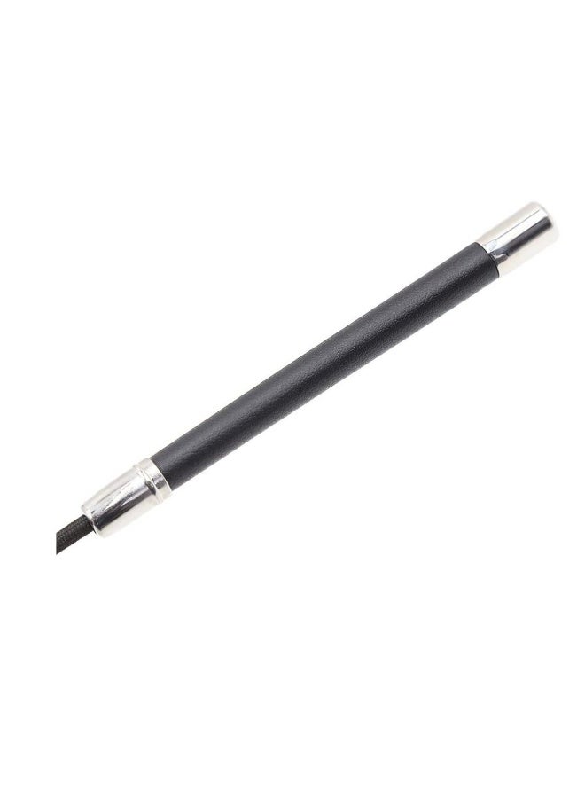 عصا قفز حقيقية مع قمة جلدية، سوط خيل أسود لمحترفي الفروسية - Image 5