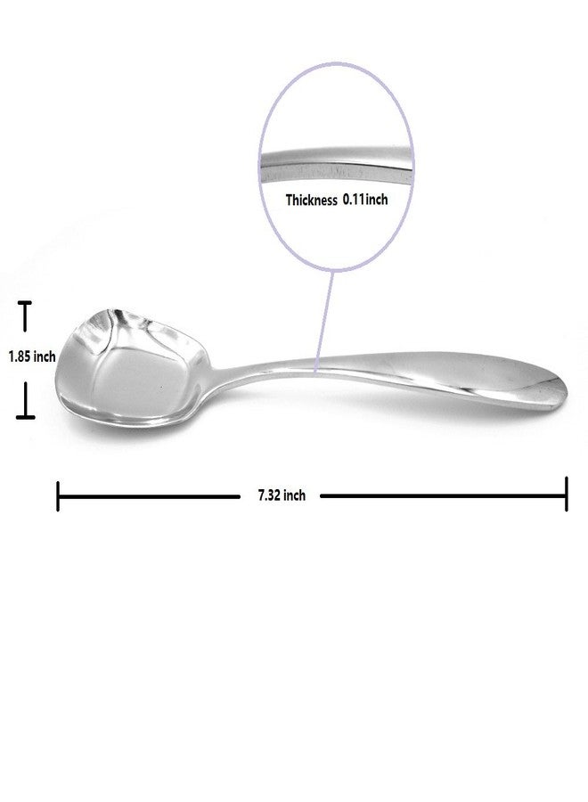 ERCRYSTO Stainless Steel Square Spoons - Set of 3 (Large) - Image 2