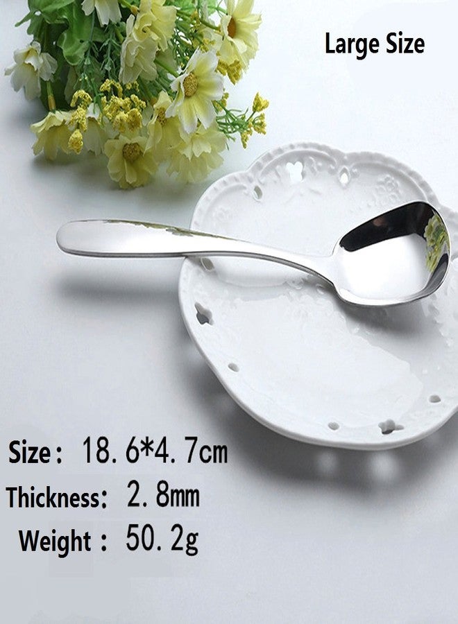 ERCRYSTO Stainless Steel Square Spoons - Set of 3 (Large) - Image 5