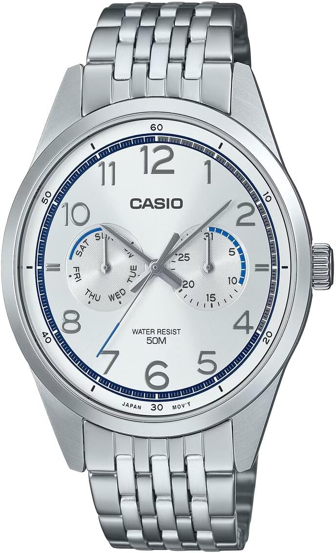 Casio Ladies Silver Dial Watch - Image 1