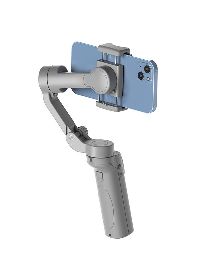 F5 3-Axis Foldable Stabilizer with App Control - Gray White, Compact & Lightweight, 252x121x54mm (Open), 148x108x42mm (Folded), 290g, 150°/s Rotation, Type-C USB Charging, 6-7 Hours Working Time