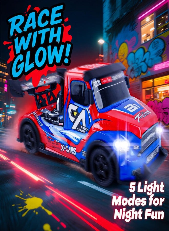 BEZGAR RC Drift Car | 2.4GHz 4WD Remote Control Car with Color-Shifting Lights & Dual Tire Sets | 20 Min Playtime RC Cars for Kids | Racing Toy Remote Control Truck for Boys Girls Adults (Red) - Image 5