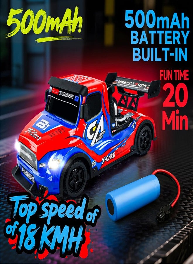 BEZGAR RC Drift Car | 2.4GHz 4WD Remote Control Car with Color-Shifting Lights & Dual Tire Sets | 20 Min Playtime RC Cars for Kids | Racing Toy Remote Control Truck for Boys Girls Adults (Red) - Image 4